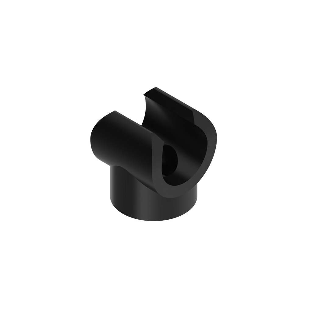 Banner Bracket: For Use with M12 cables; Snap Clip; Kit of 7 Brackets; Black polypropylene; Supplied with thread forming Mounting Hardware (LMBM12SP)