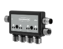 DXMR90-4K IO Link Master/Controller. Power: 12-30 V dc. Female M12 (D-Code Ethernet). IP67, IP68. Ethernet IP, Modbus TCP, and Profinet. Includes: STP-M12D-406