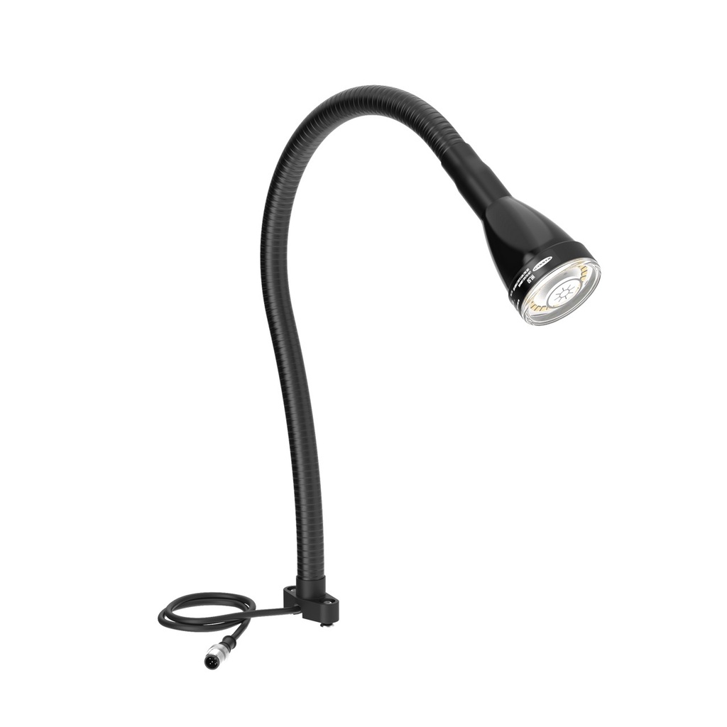 Banner Flex Arm Light 18 in; WL50 Touch; White: 5K; 2 x 1/4 Base; No Bracket; 4-pin M12 Pigtail QD (K-FLX18-50TWDXQP)