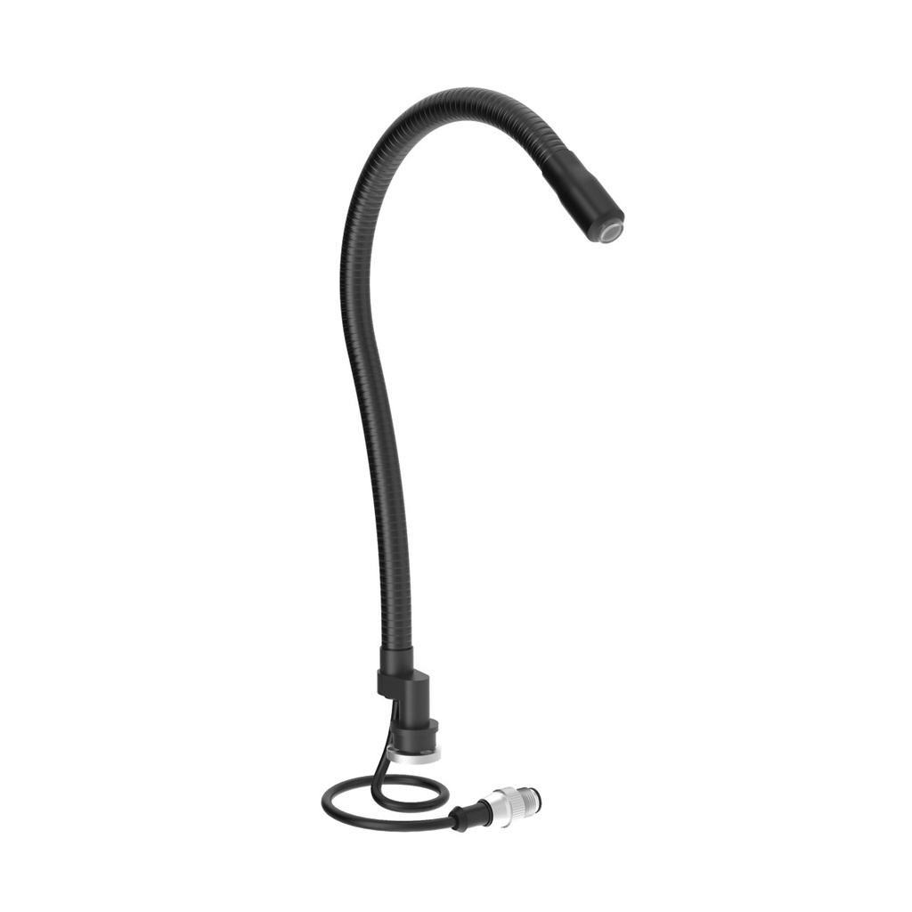 Banner Flex Arm Light 18 in; S18 No Touch; White: 5K; Quick Connect Base; No Bracket; 4-pin M12 Pigtail QD (K-FLX18-18WQCXQP)