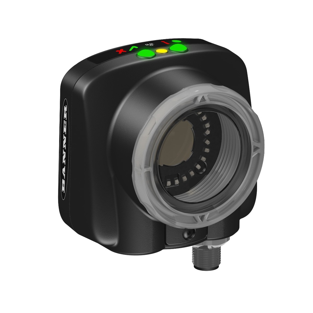 Banner iVu PLUS TG Gen2 Sensor with Ethernet; Red Ring Light and 8 mm Lens; Requires Power Cordset and Bracket; Ethernet and USB Cordset Optional (IVU2PTG-808141)