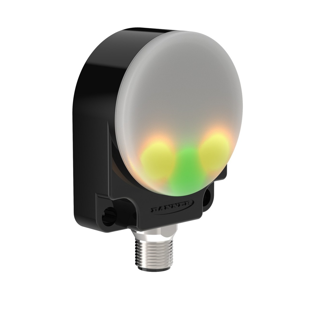 Banner K50R R-GAGE Series Radar Sensor; Range 3.0 m; 80x60 degree FOV; Flat Mount; Input: 10-30 V dc; Output 2 NPN/PNP Configurable; 5-pin M12 Integral QD (K50RF-8060-LDQ)