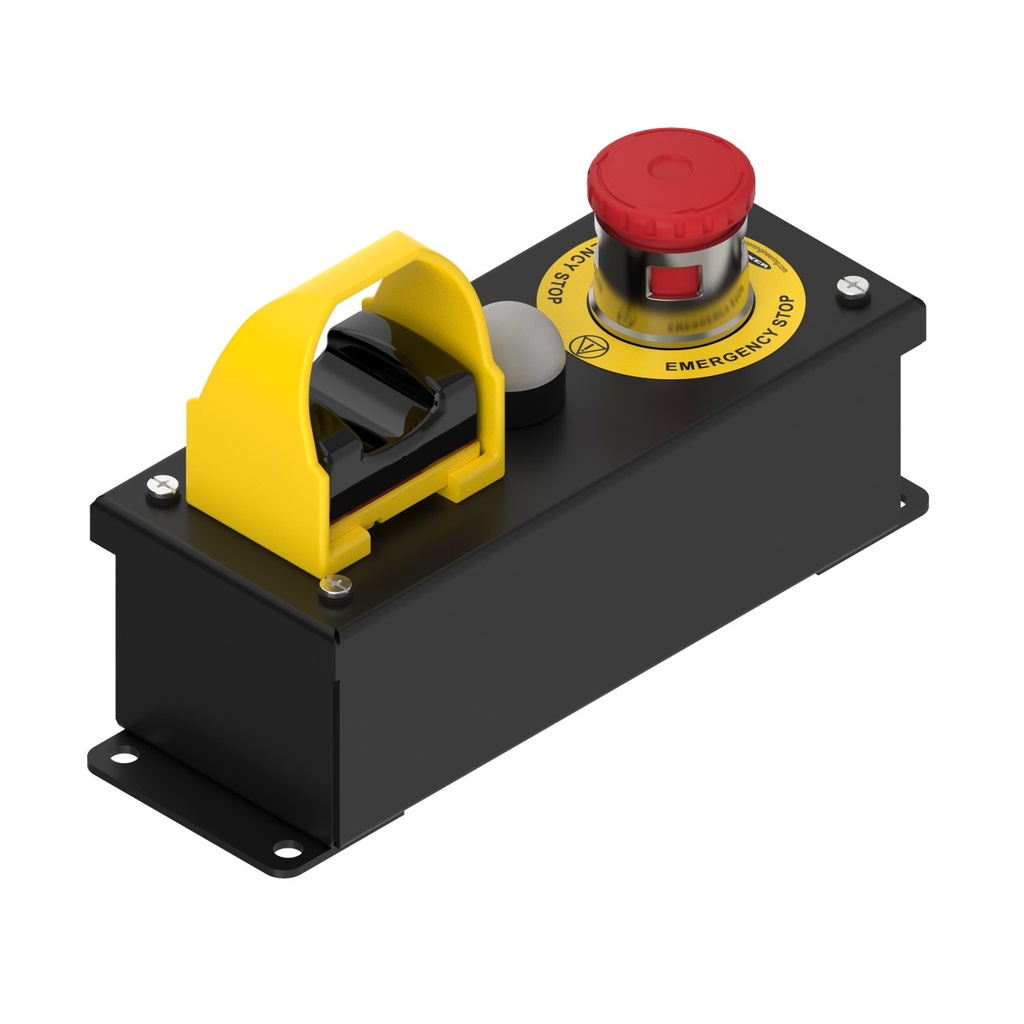 Ssa-Ebm Rectangular Metal Enclosure E-Stop (SSA-EBM-12EAAQ12OTBBK30D-96385)