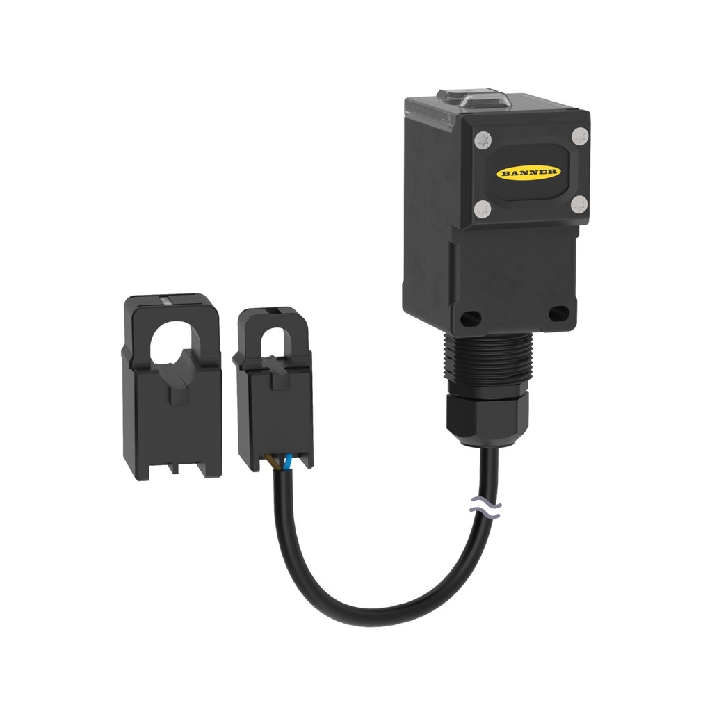Banner Wireless Q45 900 MHz Node; Pre Wired 1 m cable for Current Transformer (20 Amp and 150 Amp Included); Batteries Included (DX80N9Q45CT)