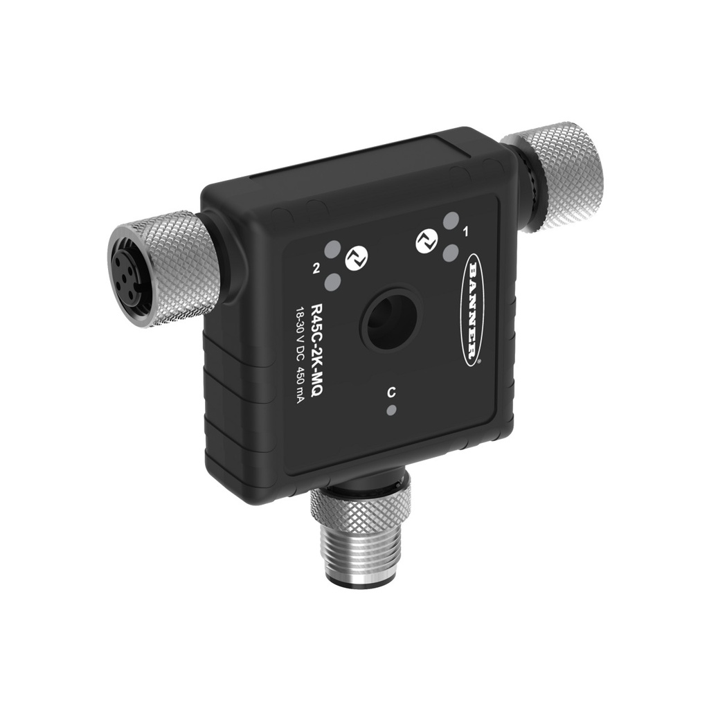 Banner 2-port IO-Link Master; Inputs: 2 IO-Link Devices; RS-485 (R45C-2K-MQ)