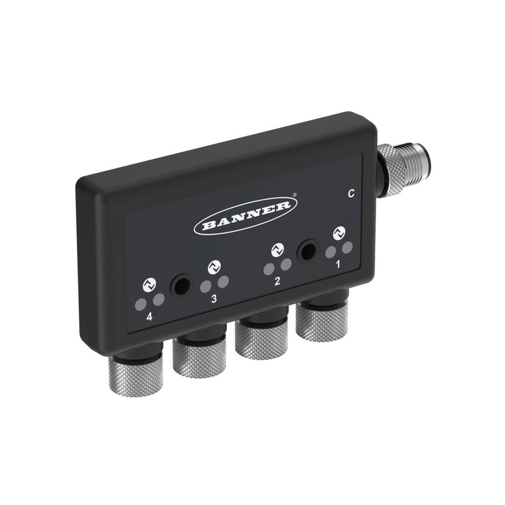 Banner 4-port IO-Link Master; Inputs: 4 IO-Link Devices; RS-485 (R90C-4K-MQ)