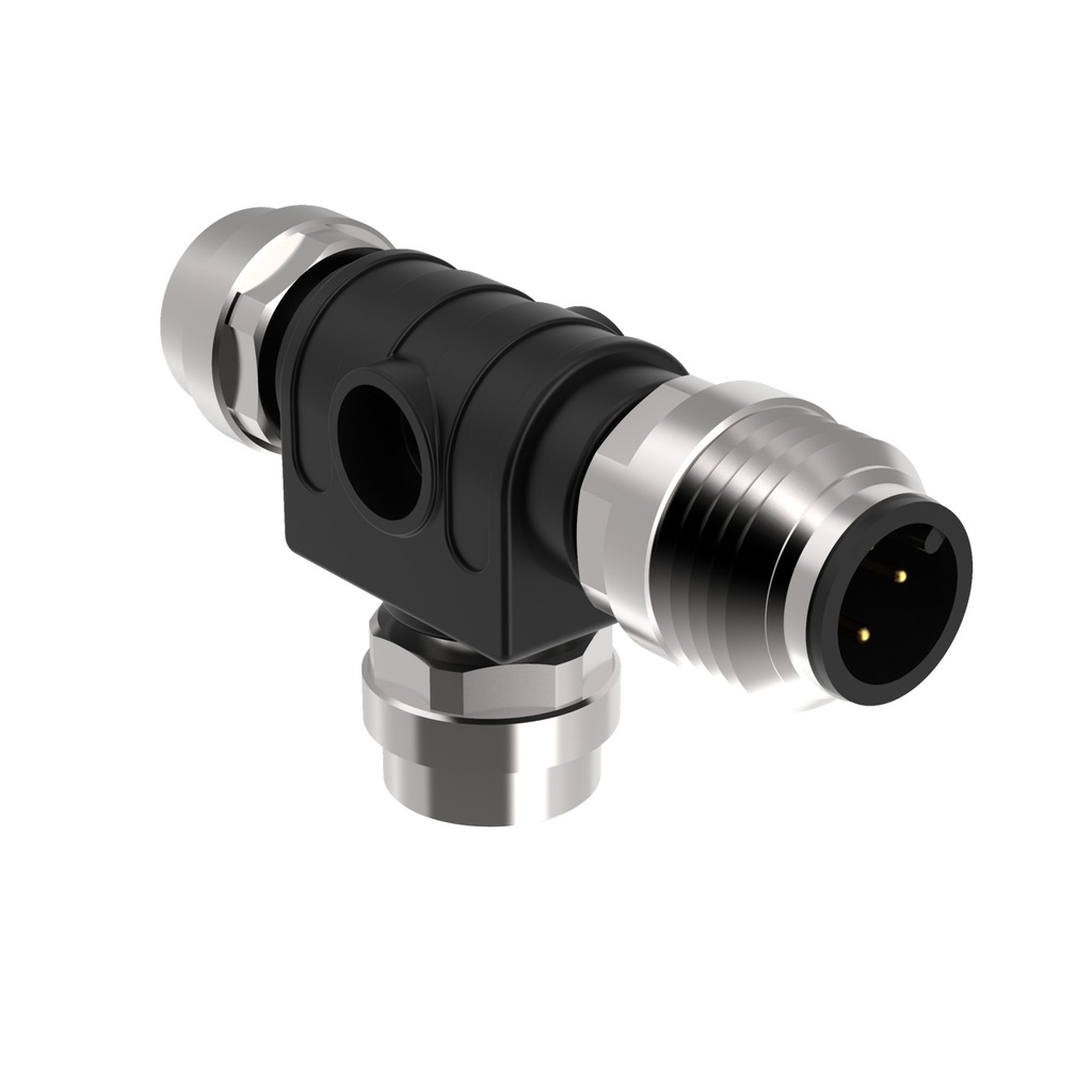 Banner SI-RF ISD Tee; T Adapter for Series connection; IP68 Rated (SI-RFA-TS)