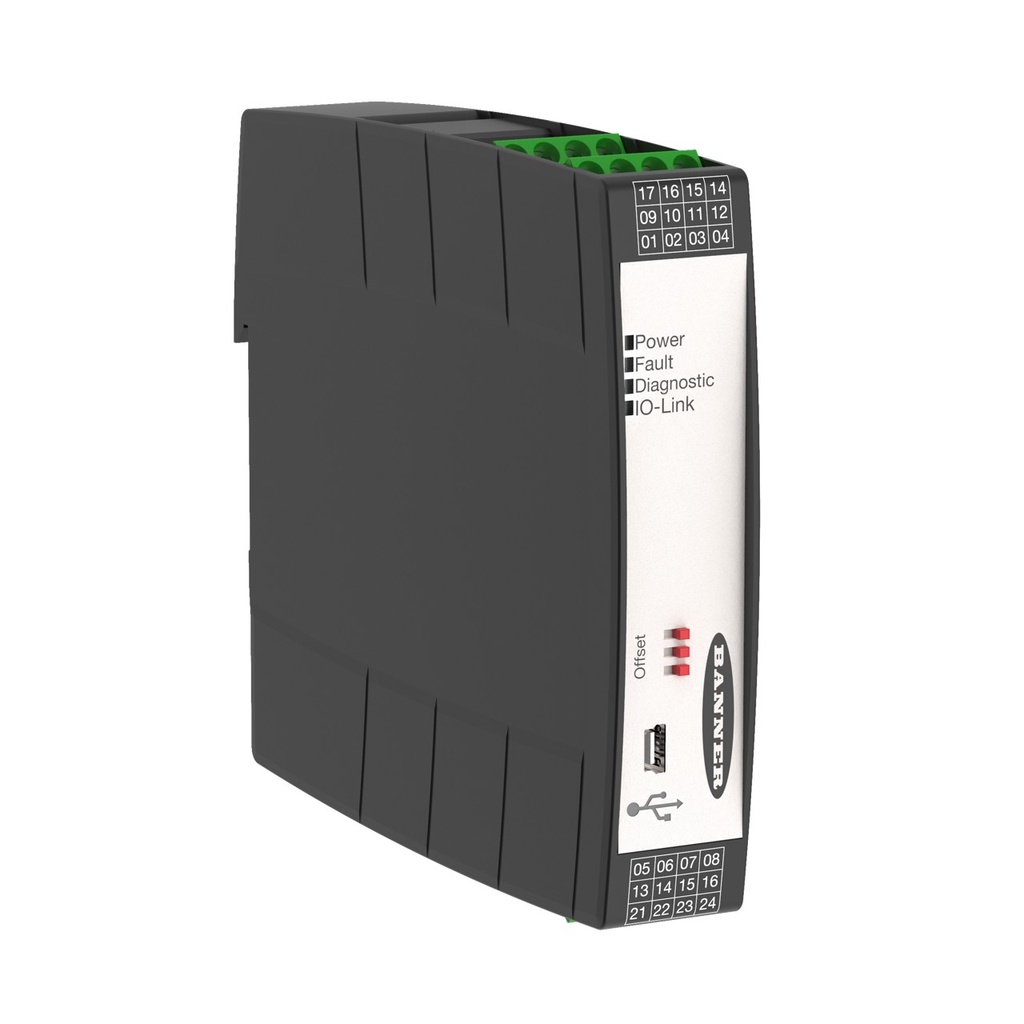 Banner SI-RF Safety Switch: IO-Link Diagnostic Module; Digital Outputs: 8; Diagnostic Circuits: 1; Interfaces: IO-Link, NFC, USB 2.0 (SI-RFA-DM1)