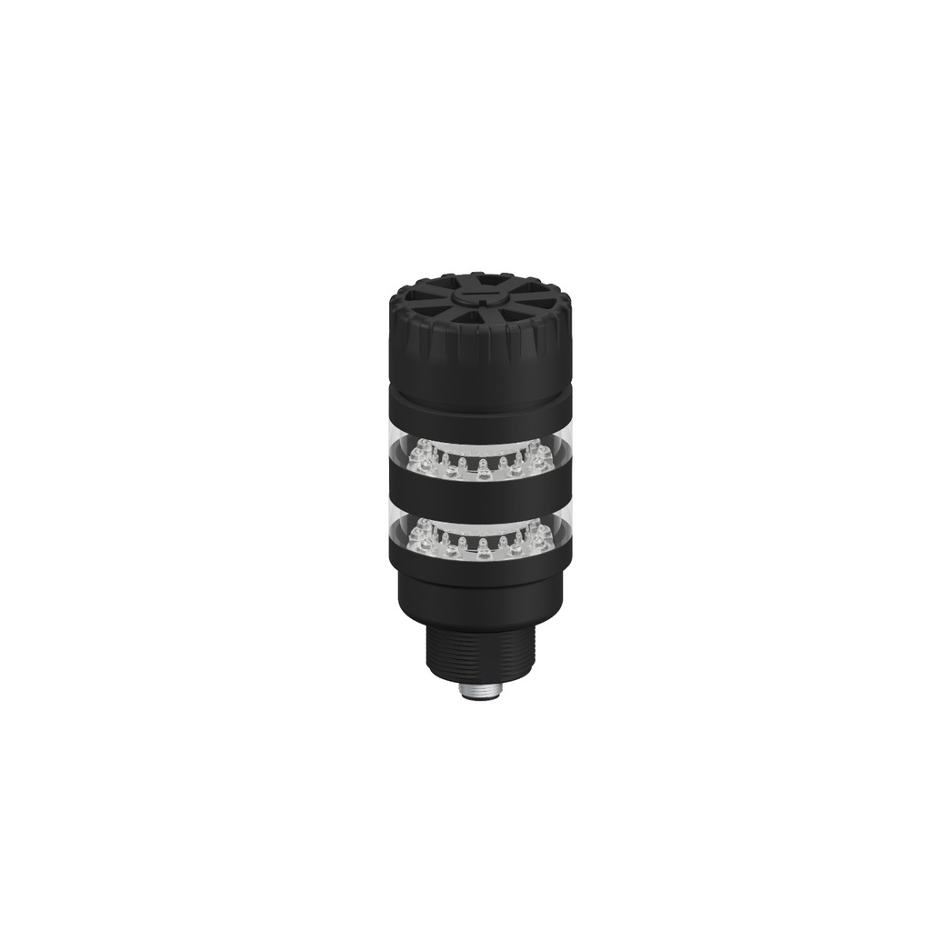 Tl50 Pro Tower Light With Audible, Beacon Black Housing: 2 Lighted Segments (TL50PBL2AQ)