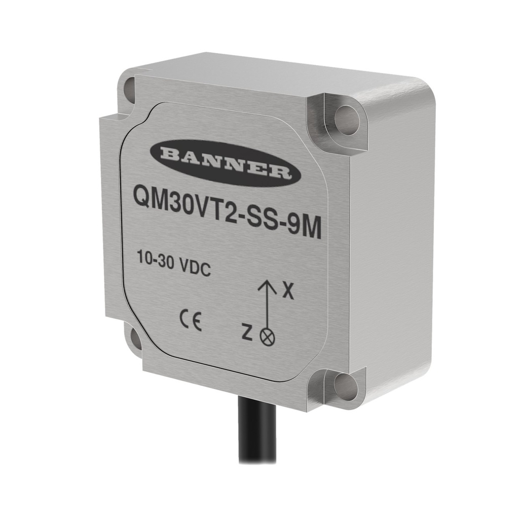 Vibration And Temperature Sensor, QM30VT2-SS-9M