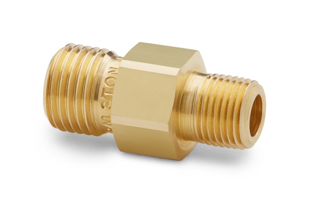1/8" male NPT x male Quick-test, no check-valve, brass