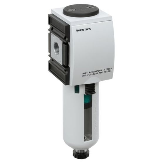 AVENTICS AS3-FLP Series Pre-Filter, Polycarbonate Reservoir, 1.5 to 16 bar, Semi-Automatic, Open w/o Pressure, Compressed Air