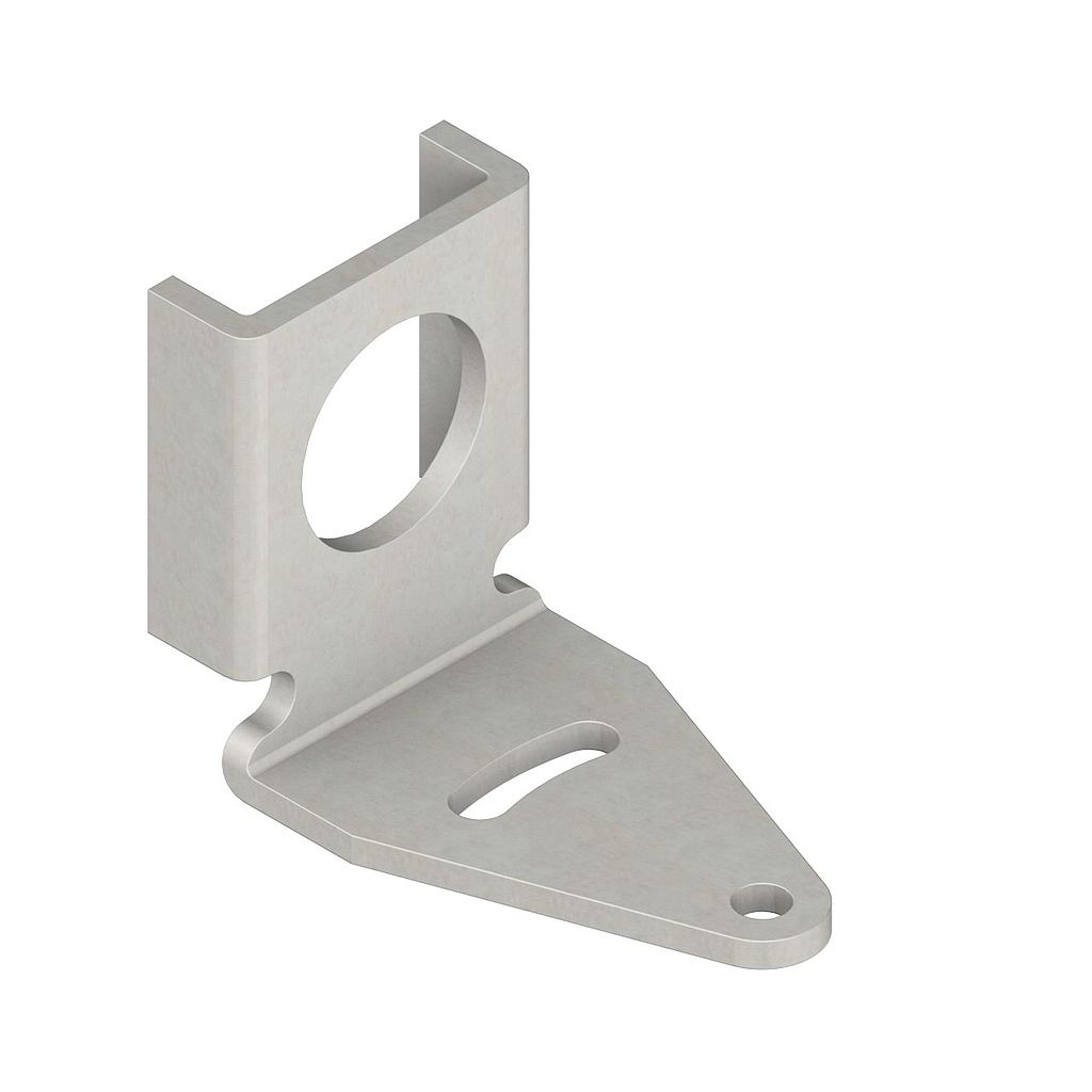 Banner Bracket: 18 mm Angled Flanged-Mount; Material: 12-Gauge Stainless Steel; Barrel-Mount (SMB18Q)