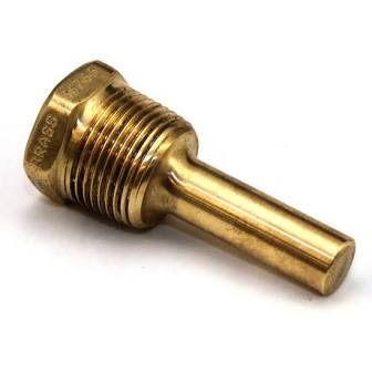 Wika THERMOWELL, BRASS, 1/2"NPT INST, 3/4"NPT PROC, 2.5" STEM