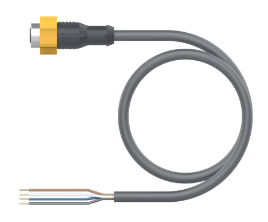Turck Actuator and Sensor Cordset, Connection Cable (EKRT-A4.400-GC8K-3)