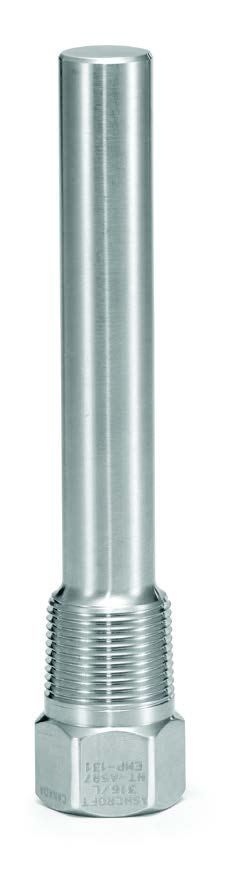 Ultra-High Temperature Pasteurization (UHT) Thermowell, 0.134 Bore, 1 3/8" "S" Dimension, 316 SS