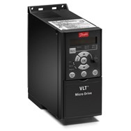 Frequency Converter FC-051P1K5S2E20H3BXCXXXSXXX VLT® Micro Drive FC-51 (P1K5) 1.5 KW / 2.0 HP, Single phase 200 - 240 VAC, (E20) IP20 / Chassis (H3) RFI Class A1/B (C1) Brake chopper No Loc. Cont. Panel Coated PCB, No Mains Option M2-FRAME