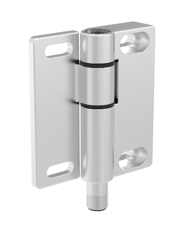 Banner Hinge Safety Interlock Switch Zinc Die cast; Inline QD; SPDT (1 NC/1 NO);Micro 4-pin M12 (Dual Key) QD (SI-HG80DQD)