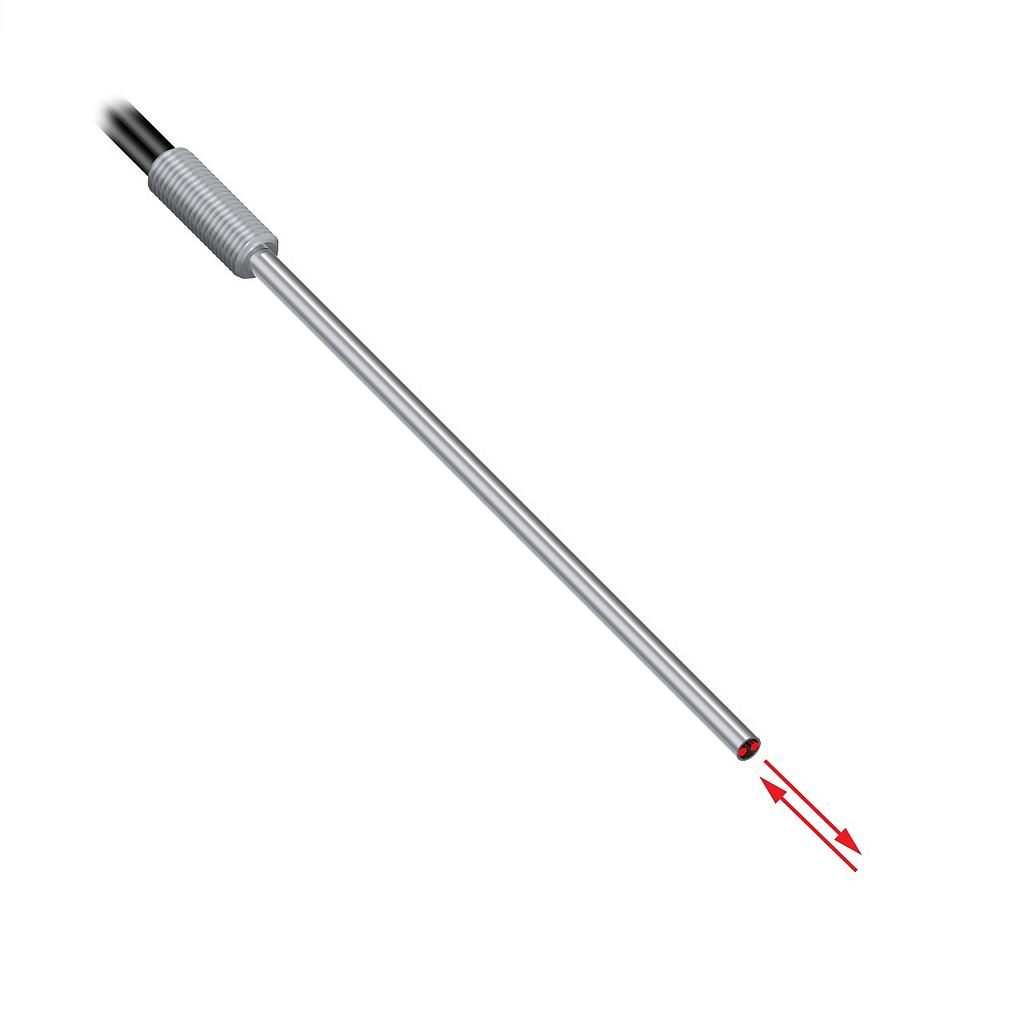 Banner Plastic Fiber, Diffuse Reflective; Core Dia.: 1 mm; Fiber Length 2 m; Probe; DuraBend, Free cut (PBP46UHF)