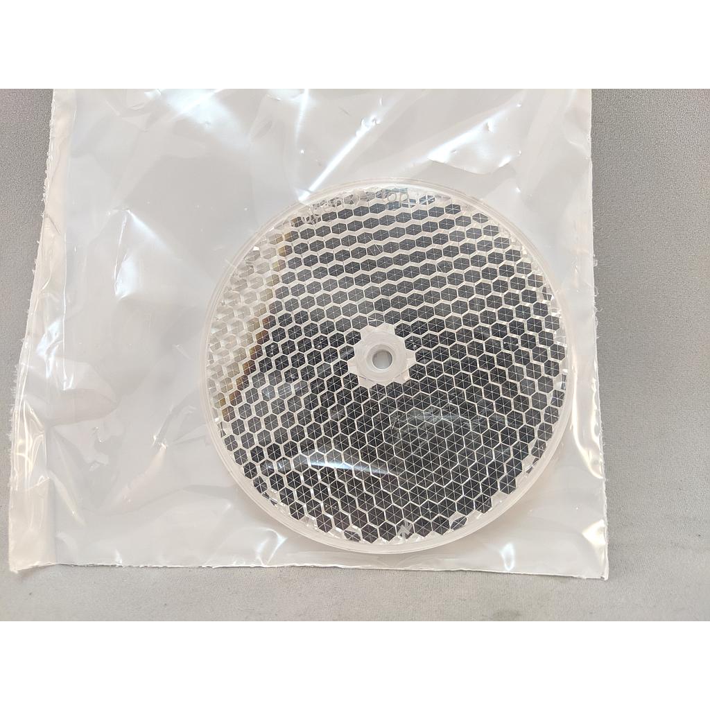 Banner Retroreflective Target: Circular - diameter 81 mm; Reflectivity Factor: 1.4; Max Temp = 65 degree C; Plastic - Center hole for Mounting (BRT-84)
