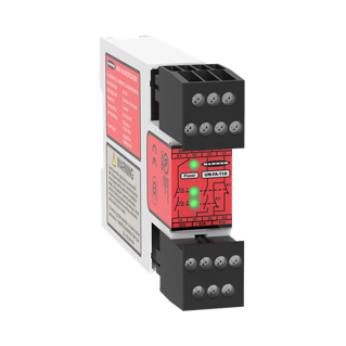 Banner Relay Module for Safety Light Curtain/Control with EDM; Supply Voltage: 24 V dc; Safety Input: 1 Dual/Single Channel; Safety Output: 2 NO, 6 A; Aux Output: 1 NC, 6 A; Terminal Block: Removable; Width: 22.5 mm (IM-T-11A)