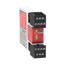 Banner Relay Module for Safety Light Curtain/Control with EDM; Supply Voltage: 24 V dc; Safety Input: 1 Dual/Single Channel; Safety Output: 2 NO, 6 A; Aux Output: 1 NC, 6 A; Terminal Block: Removable; Width: 22.5 mm (IM-T-11A)