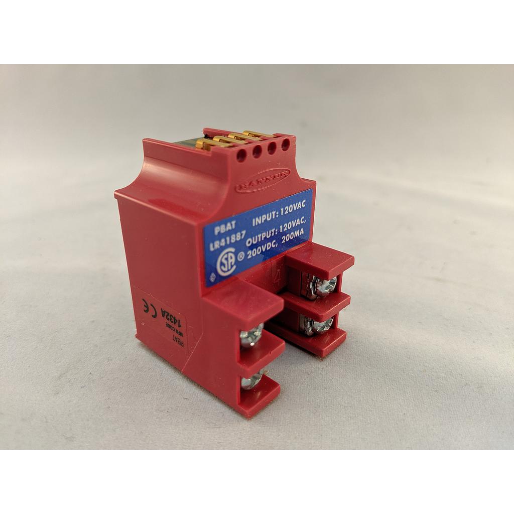 Banner MULTI-BEAM: 3 and 4 wire power block; Range: depends on Sensor; Input: 105-130 V ac; Output: SPST isolated solid-state switch; Wiring Chamber (PBAT)