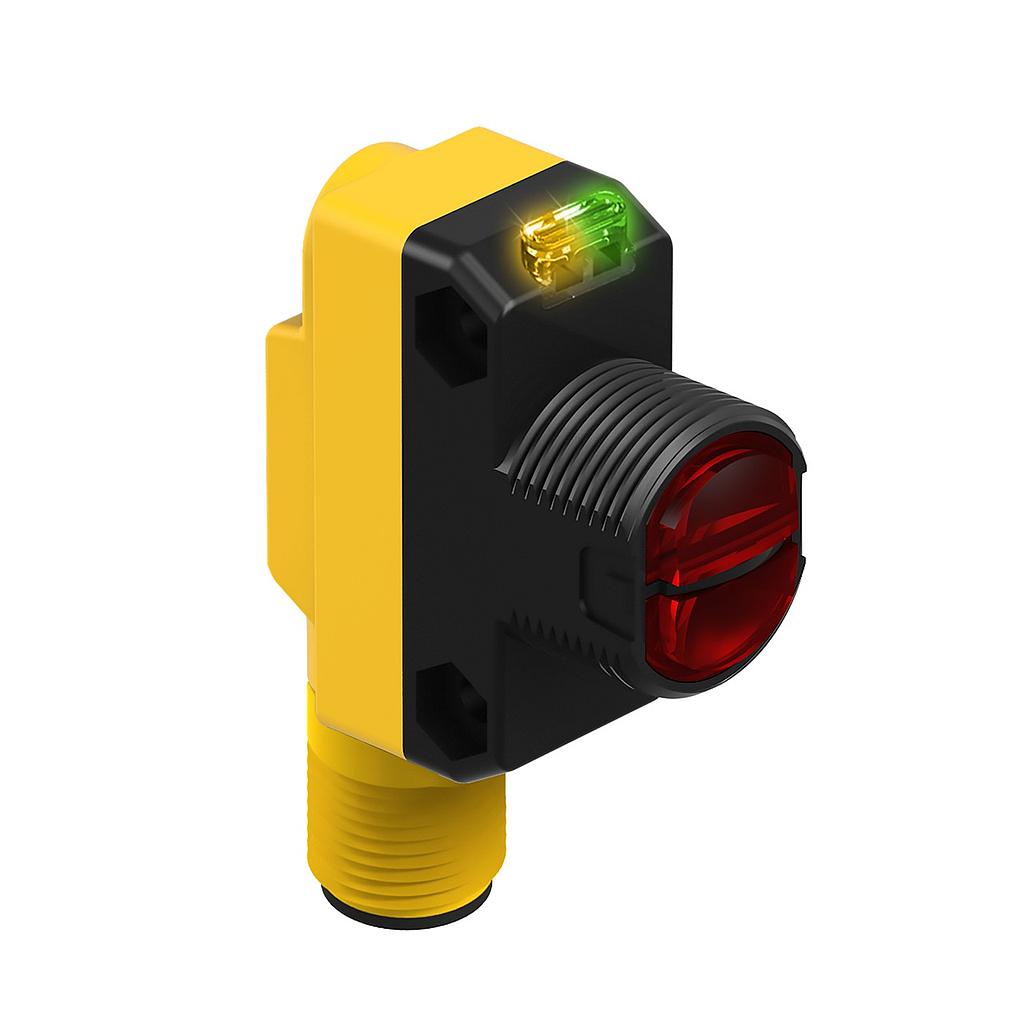 Banner WORLD-BEAM QS18 Series: Convergent; Focal Point: 16 mm; Input: 10-30 V dc; Output: Complementary Solid-State NPN; M12 Integral QD (QS18VN6CV15Q8)