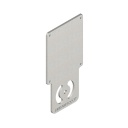 Banner Bracket: Flat SMBAMS Series for Mounting Q60; Articulation Slots for 90-plus Degree Rotation; 12-ga. 300 Series Stainless Steel (SMBAMSQ60P)