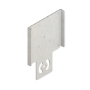 Banner Bracket: Flat SMBAMS Series for Mounting Reflectors; Articulation Slots for 90-plus Degree Rotation; 14-ga. 300 Series Stainless Steel (SMBAMSR85P)
