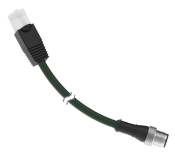 Banner Ethernet Cable; RJ45 to M12 Industrial; Straight; 2 m (BWA-E2M)