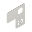 Banner Bracket: Flat SMBAMS Series with Space; for 60 x 58 mm label; 30 mm hole for Mounting Sensors; Articulation Slots for 90-plus Degree Rotation; 12-ga. (2.6 mm) Cold-rolled Steel (SMBAMS30PL52R)