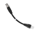 Banner Cordset: Double-Ended M12 to RJ45; 8-pin Straight Male; 8-pin Straight Male; 1.83 m 8x24 Shielded Black PVC Jacket; Nickel-Plated Brass Coupling Nuts (STP-M12-806)