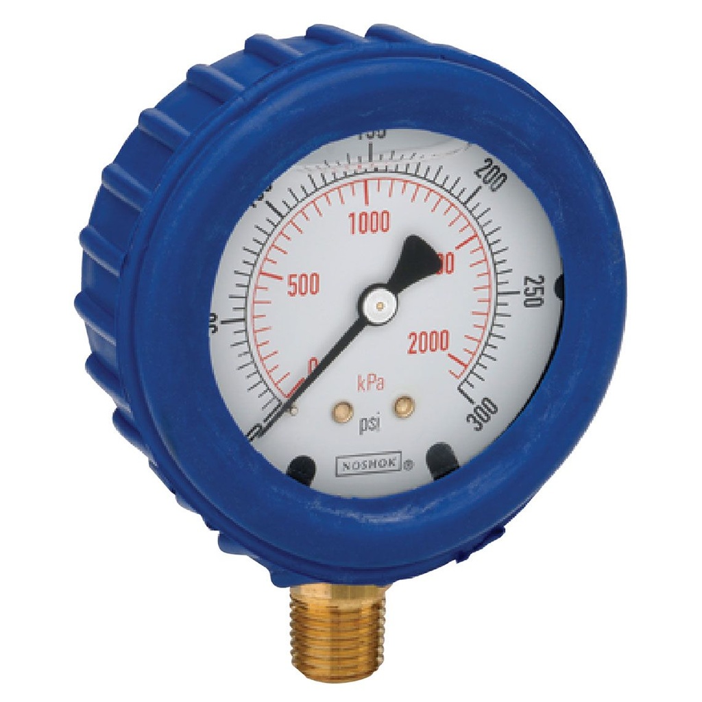 NoShok 2.5" Rubber Case Protector, Bottom Connected Gauge, Blue - All Series
