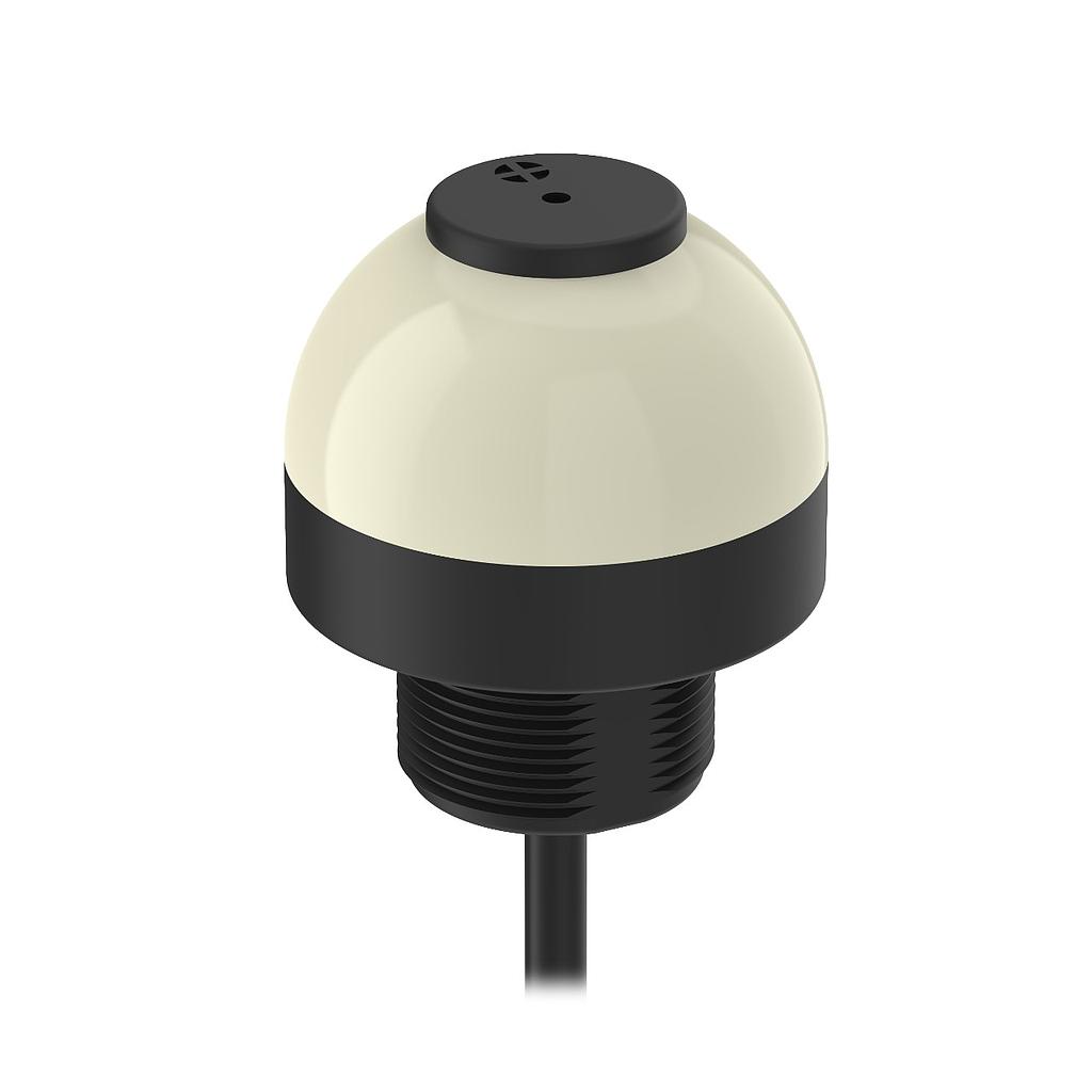 Banner K50 Pro Series: 7-color RGB Audible Indicator; Voltage: 10-30 V dc; Housing: Polycarbonate; IP50; Tone: Steady; Input: Bimodal; Colors: Multicolor; 2 m (6.5 ft) Integral Cable (K50L2RGB7A1)