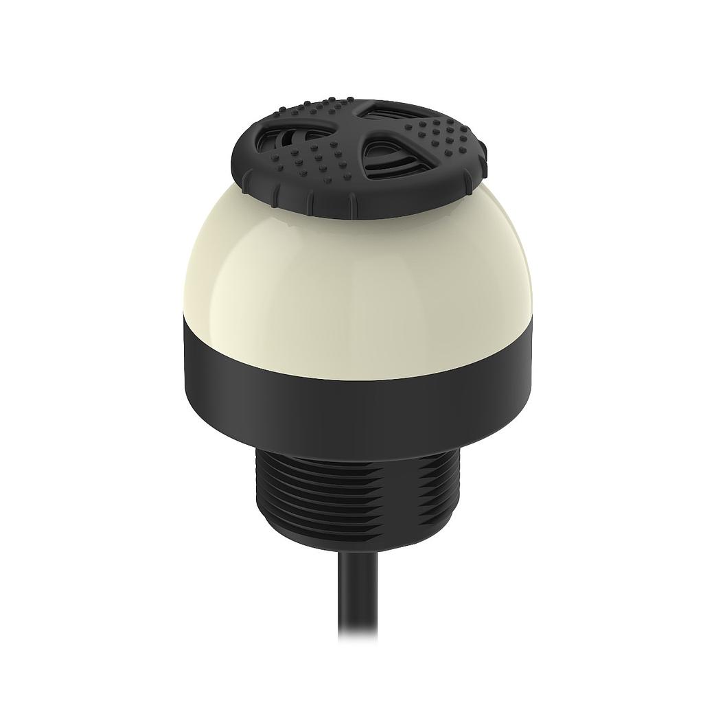 Banner K50 Pro with IO-Link Series: RGB Audible Indicator; Voltage: 18 - 30 V dc; Housing: Polycarbonate; IP66 IP67 IP69K; Tone: Loud Steady; Colors: Multicolor; 150 mm (6 in) 4-pin M12 PVC Pigtail QD (K50L2RGBKALSQP)