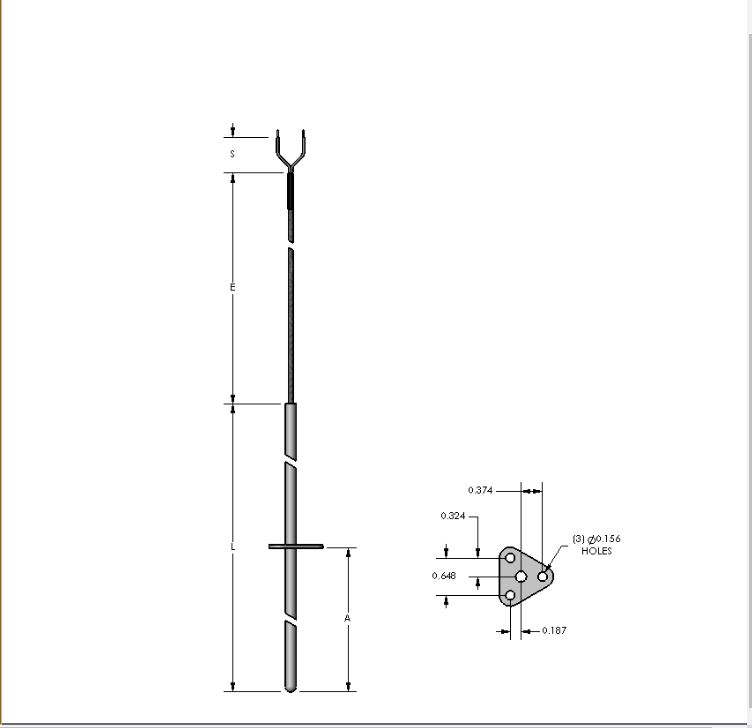Watlow, RTD, Flange Mount, 2 Wire