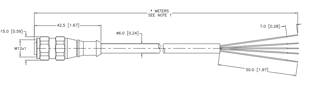 Turck Actuator and Sensor Cordset, Connection Cordset (WAKWV 4.5T-4)