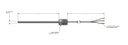 Pyromation 3 Wire RTD, 6 Inch