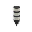 Banner TL50 Pro Tower Light with IO-Link, Standard Black Housing: 3-Segment; Voltage: 18-30 V dc; Environmental Rating: IP67; Colors: Multicolor; 150 mm (6 in) 4-pin M12 PVC Pigtail QD (TL503KQP)