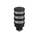 Banner TL50 Pro Tower Light with IO-Link, Beacon Black Housing: 3-Segment; Voltage: 18-30 V dc; Environmental Rating: IP67; Colors: Multicolor; 4-pin M12 Integral QD (TL50BL3KQ)