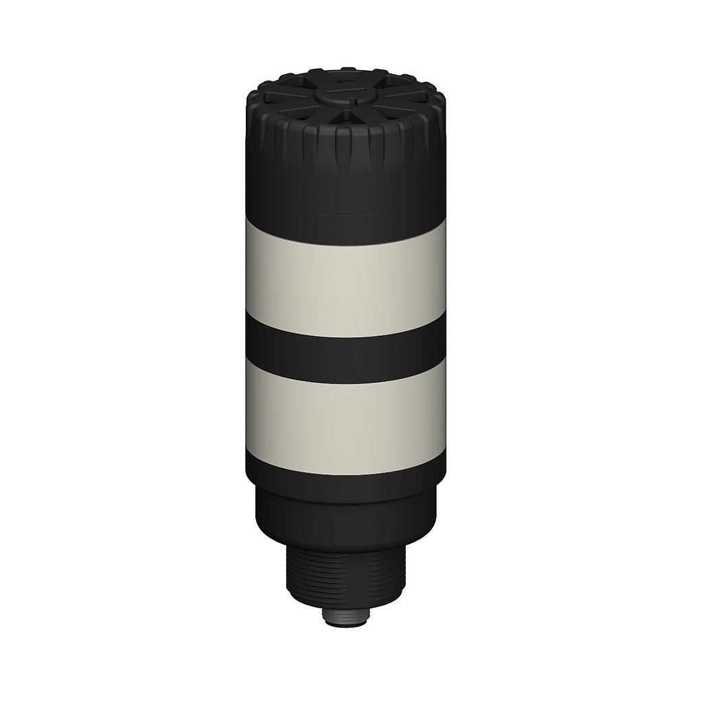 Banner TL50 Pro Tower Light with IO-Link Audible, Standard Black Housing: 2 Lighted Segments; Voltage: 18-30 V dc; Environmental Rating: IP50; Colors: Multicolor; 4-pin M12 Integral QD (TL502AKQ)