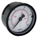 100 Series Pressure Gauge, 0 psi to 30 psi, Black Steel Case, Chrome Front Flange - ABS Case
