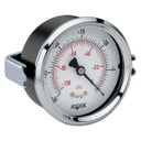 100 Series Pressure Gauge, 0 psi to 30 psi, Brass Press Fit Orifice 0.3 mm