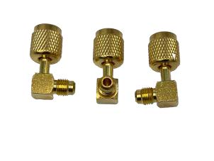3 pack of 1/4" SAE x 1/4" SAE 90Â° swivel adapters
