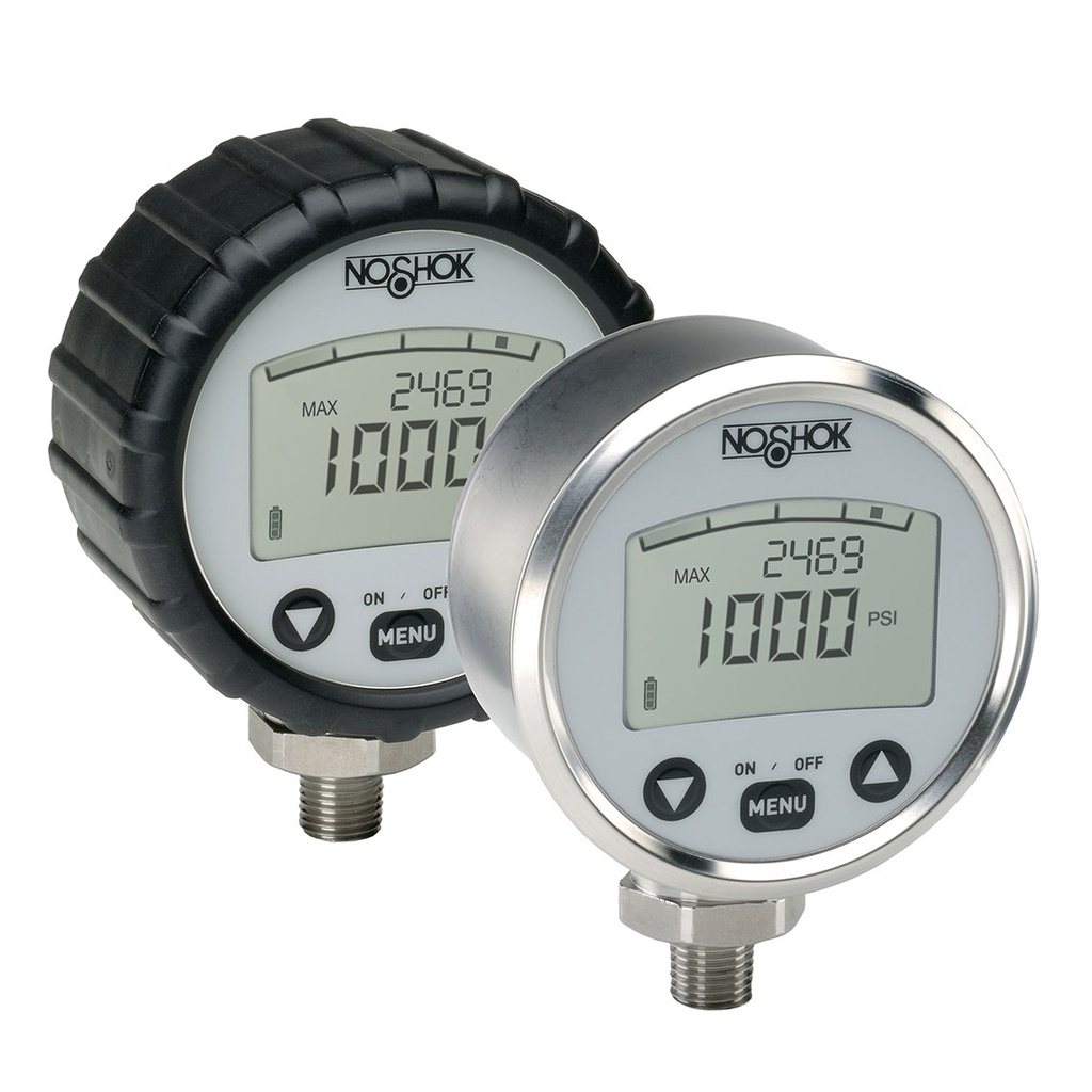 1000 Series Digital Pressure Gauge, 0 psig to 10,000 psig, Peak Memory - Standard, Rubber Case Protector