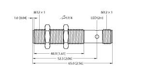 Turck Inductive Safety Sensor (BI4-M12-2APS8X2-H1141)