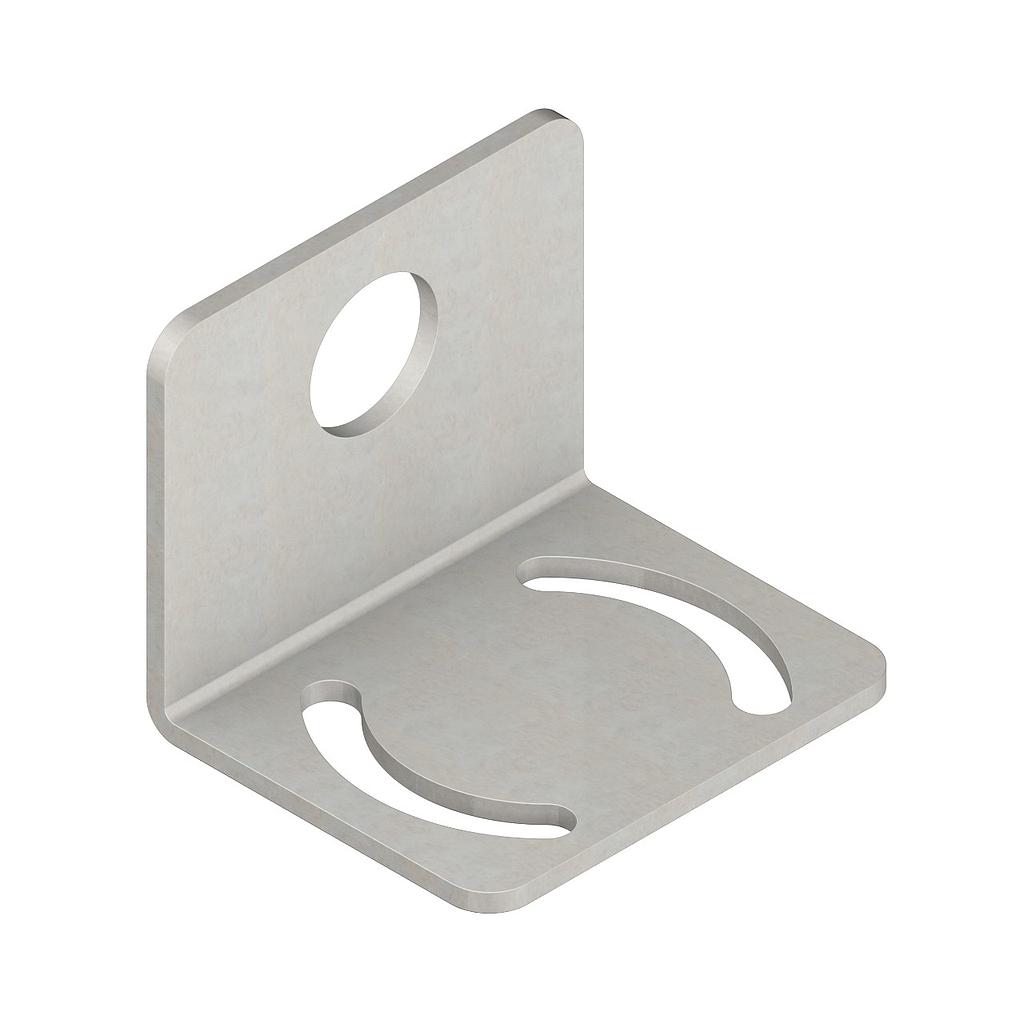 Banner Bracket: Right-Angle Mounting; Material: 11-Gauge Stainless Steel; 2-axis Mounting; No Hardware Included (SMB700SS)