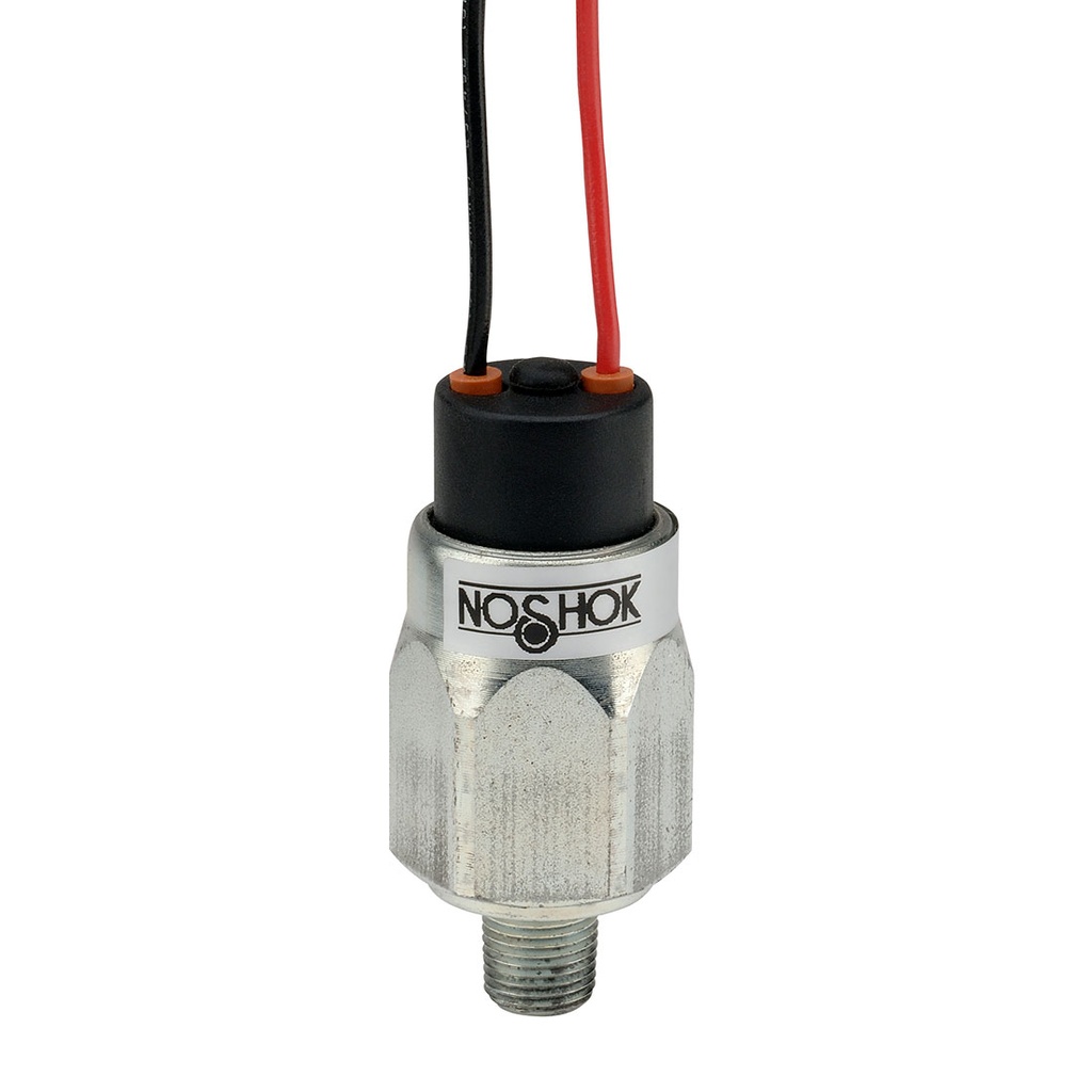 100 Series Mechanical Compact High Pressure Switch, 300 to 2,500 psig, 1/8&quot; NPT-Male, SPST, N.O., 18&quot; Flying Leads