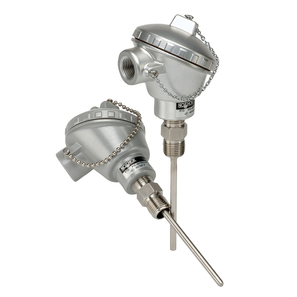 NoShok 915 Series Industrial RTD, Single 3-Wire, 1/4" OD, 6" SS Probe, SS Head